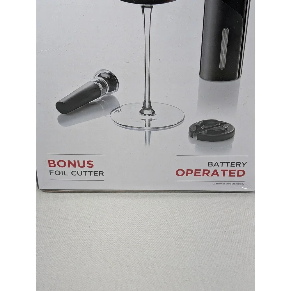 Chefman Electric Wine Opener 4 Piece All In One Set 80 Bottle Battery Life New